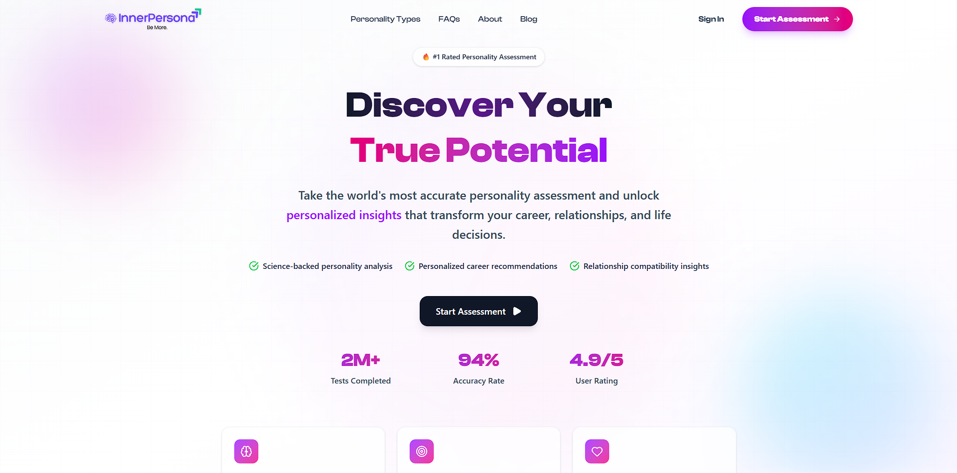 InnerPersona & IQ Test Global — product screenshot